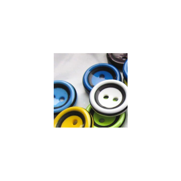 RESINKNAPP 15mm - Mange farger